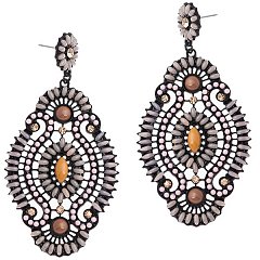 Серьги-пусеты со стразами Swarovski