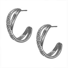 Серьги со стразам Swarovski